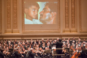 George Mathew leads Beethoven for the Indus Valley concert at Carnegie Hall, 1/31/11. Photo by Chris Lee